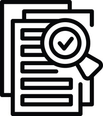 Poster - Mobile device pin icon outline vector. Document ai. Slender judicial device
