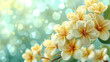 Magical meadow, full of blossoming spring flowers. horizontal banner or background.