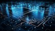© Ashi - Futuristic circuit board abstract: high-tech technology concept illustration