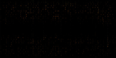 Wall Mural - Binary cipher background. Cybernetics and advanced blockchain encryption code. Steganographic AI algorithm.