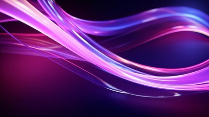 Poster - pulsating neon futurism: dynamic motion tech, high-speed light trails, purple wave swirls