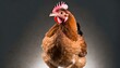 chicken looking forward full body shot on background cutout generative ai