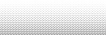 Horizontal Black Halftone Of Musical Note Design For Pattern And Background.