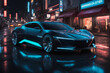 © Zsolt Biczó - Futuristic car vehicle at night in city