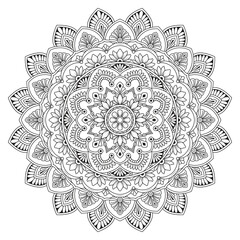 Wall Mural - Floral mandala Ornament Pattern design vector illustration