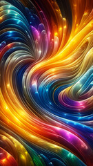 Wall Mural - abstract texture wallpaper and background with waves and curves in vivid colors. artistic pattern de