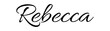 Rebecca - black color - name written - ideal for websites,, presentations, greetings, banners, cards, books, t-shirt, sweatshirt, prints, cricut, silhouette, sublimation
