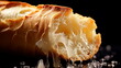 French baguette reveals the perfection of its golden crust, inviting the viewer to taste the excellence of French bakery