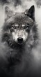 © MD Media - Modern background for cellphone, mobile phone, ios, android, a beautiful wolf, dog staring into the dark.