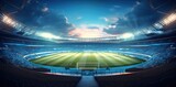 Fototapeta Sport - A Large Stadium With a Soccer Field