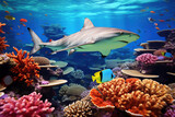 Fototapeta Do akwarium - Hai unter Wasser