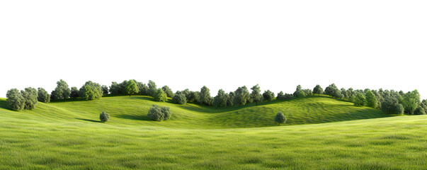 Wall Mural - Green hills lanscape cut out