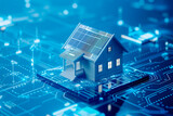 Fototapeta Panele - latest generation of smart homes dubbed the smart grid