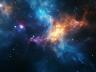 Wall Mural - Black hole, wormhole, vortex, spiral nebula in deep space and cosmos, part of the Universe on abstract background