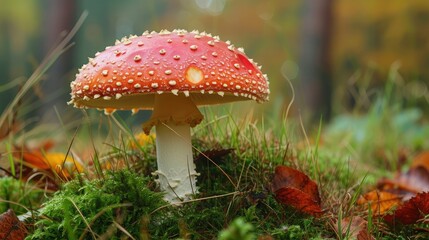 Wall Mural - Fly agaric Thuringia, Germany, Europe
