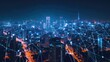 © buraratn - Modern city with wireless network connection and city scape concept.Wireless network and Connection technology concept
