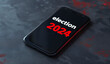 © Viks_jin - 2024 Presidential Election is displayed on a smartphone screen
