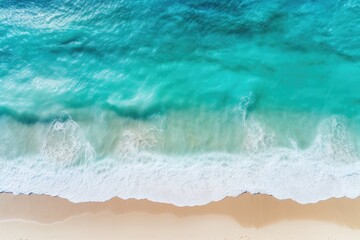 summer holiday beach ocean seascape top view copy space