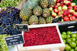 Fresh fruit market in Copenhagen - colorful selection, healthy food