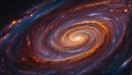 Wall Mural - a big spiral galaxy in outer space. close-up