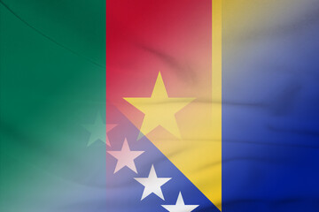 Cameroon and Bosnia and Herzegovina political flag international relations BIH KHM