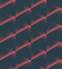 Wall Mural - Triangular Grid Structure Seamless Pattern Trend Vector Red Abstract Background. Geometric Halftone Art Illustration for Textile Print. Endless Graphic Repetitive Abstraction Wallpaper Dotwork Texture