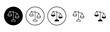 Scales icon set . Law scale icon. Justice sign