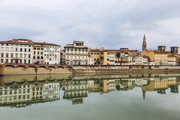 Wall Mural - Embankment of Arno River in Florence, Italy