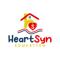 Sticker - children's school logo with the letters HS