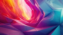 Abstract Colorful Crystal Cave Background