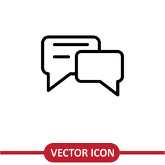 Poster -  Chat icon vector. Simple chat sign trendy style liner illustration on white background..eps