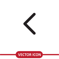 Poster -  arrow back icon vector illustration flat design on white background..eps
