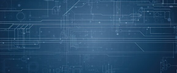 Poster - Blueprint paper background. Vector pattern with copy space for business presentation or web design.