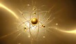 © Jason Yoder - Abstract atomic structure created with gold. AI Generated.