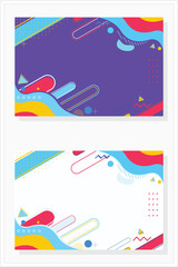Aufkleber - vector color background banner abstract background set template vector design vector