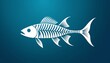 Isolated Vector Graphics of Fish Bone Icon in Flat Design