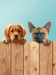 National Pet Day Poster design background, realistic, HD, copy space - generative ai