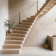 © Ian - Bohemian Minimalism - Professional close-up of a minimalist art studio interior with earthy organic elements Gen AI