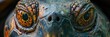 Closeup of turtle eyes. Animal photograph made with generative AI