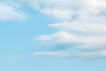 Wall Mural - background of blue sky with white clouds