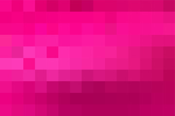 Magenta pixel background, gradient abstract tile background. Rectangular colourful check pattern.