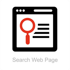 Search Web Page icon concept