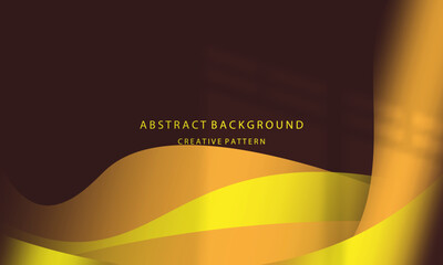 Wall Mural - Abstract background with yellow and black wavy lines liquid gradient. Vector illustration.
