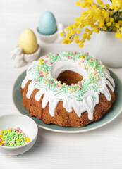 Wall Mural - Easter Bundt Cake with Easter Eggs