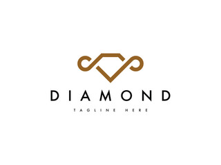 minimal infinity diamond logo design