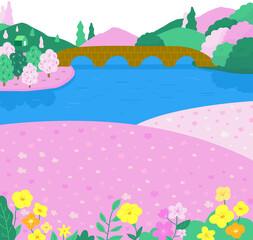 Wall Mural - landscape of spring