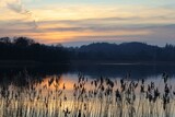 Fototapeta Natura - Sunset at the lake