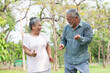 © offsuperphoto - senior couple dancing together in the park