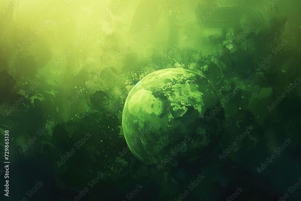 picture of green world On the environmental theme background, the ...
