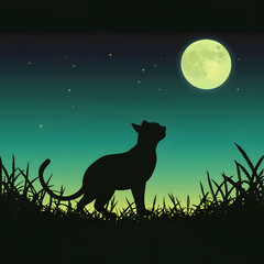 wolf howling at the moon .generative ai